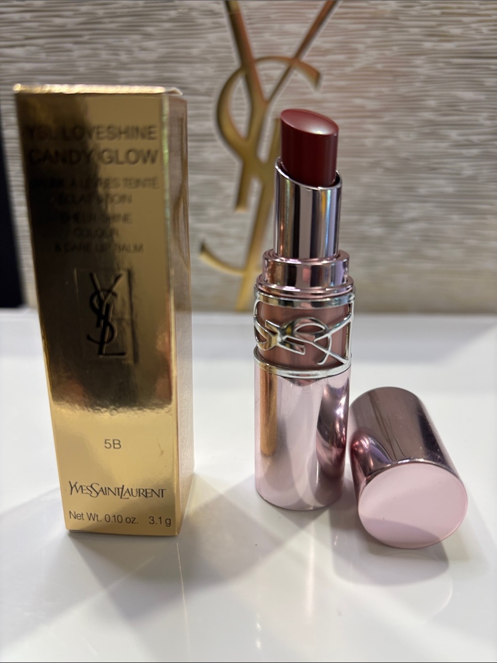 Yves Saint Laurent Candy Glow Lip Balm-5B Nude Crush